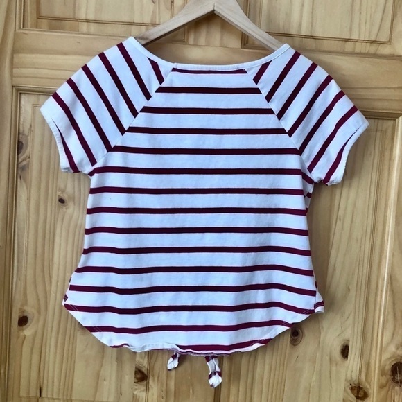 Vintage Disney Destinations scoop neck tie front crop tee M - Picture 9 of 10